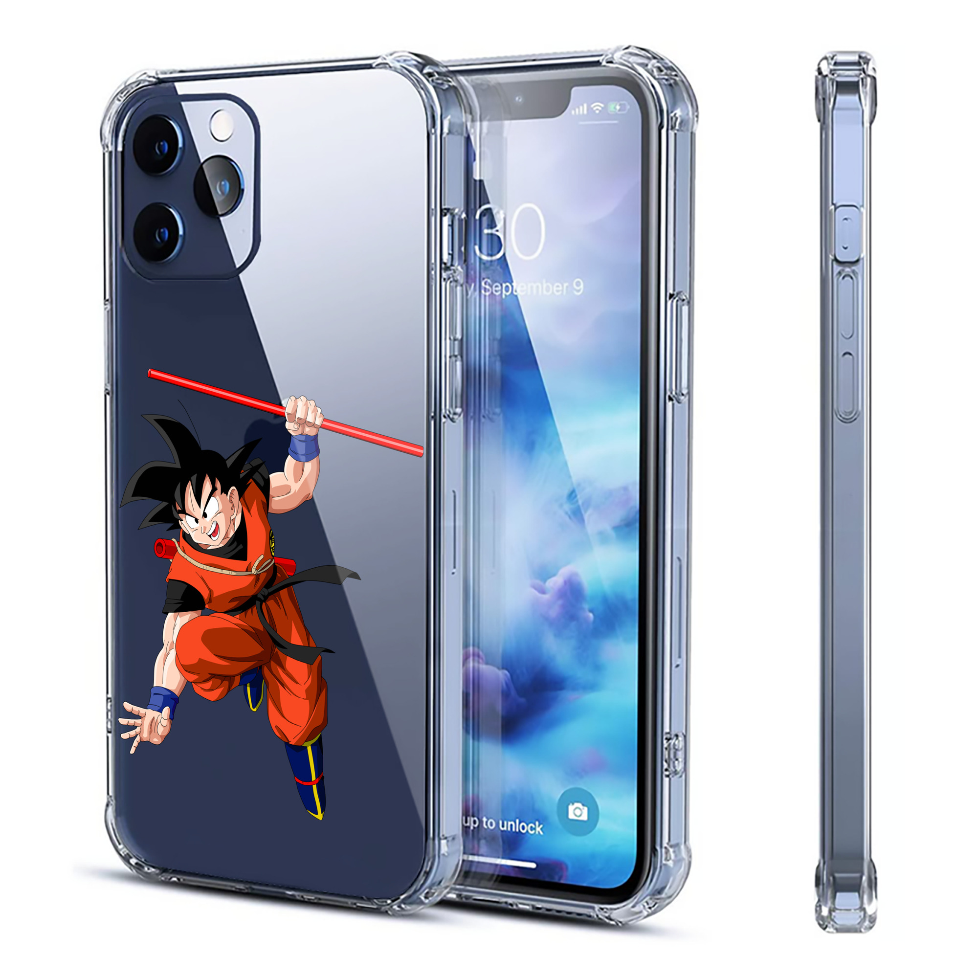 （画像用） ドラゴンボール 孫悟空（そん ごくう）Son Goku カカロット DRAGON BALL Kakarotto 【iPhone 12シリーズ対応】透明スマホケース（クリアソフトケース）
